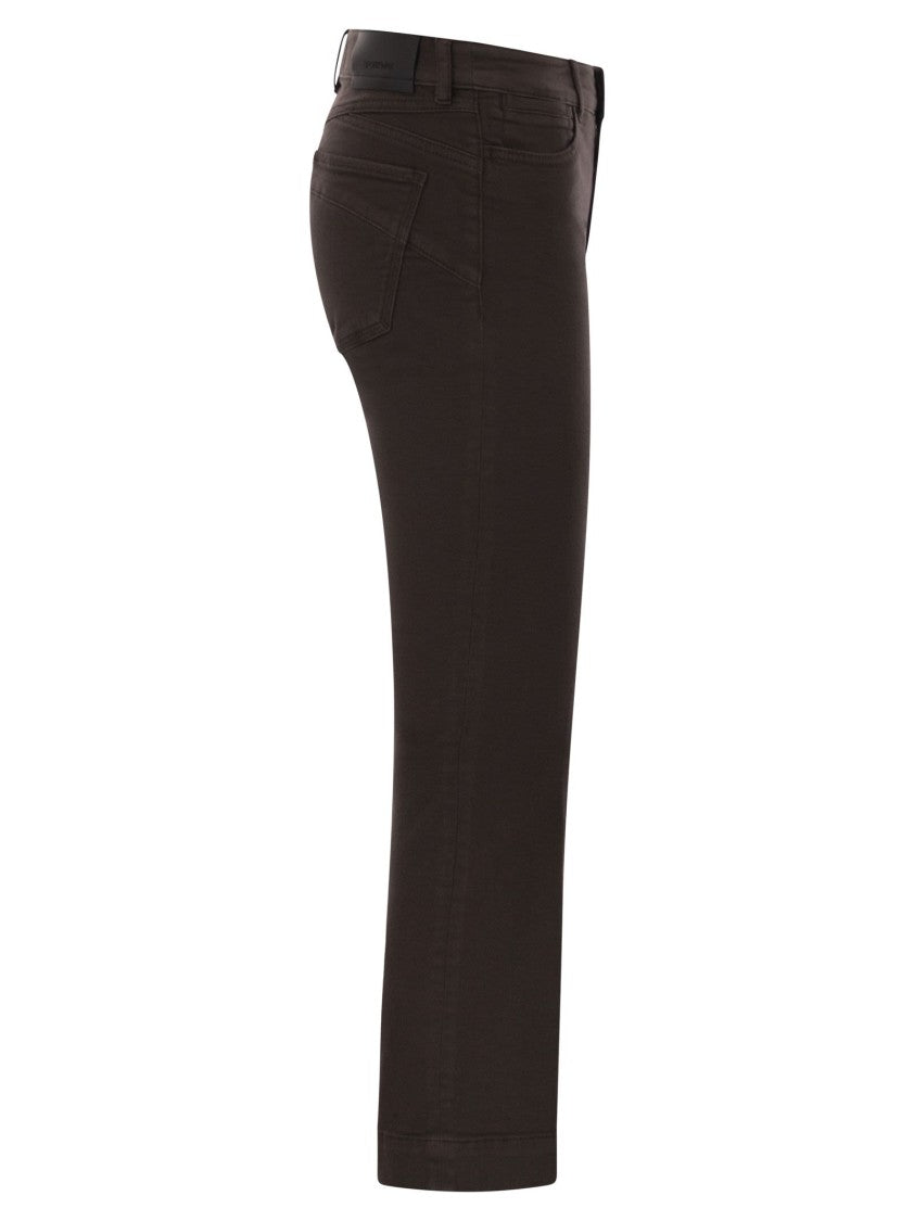 Sportmax Enna - Denim Pants With Mini Flare Line
