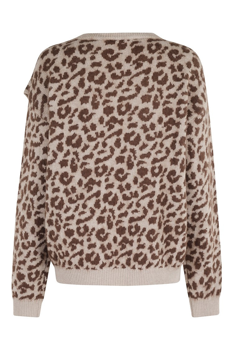 Federica Tosi Spotted Cut Patterned Crew Neck Sweater