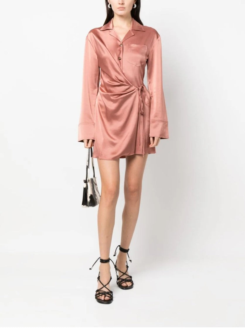 Nanushka Xaviera Wrap Mini Dress