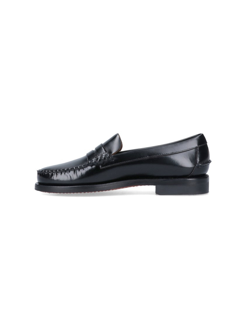 Sebago Round Toe Slip-On Moccasins With Cut-Out Upper Design