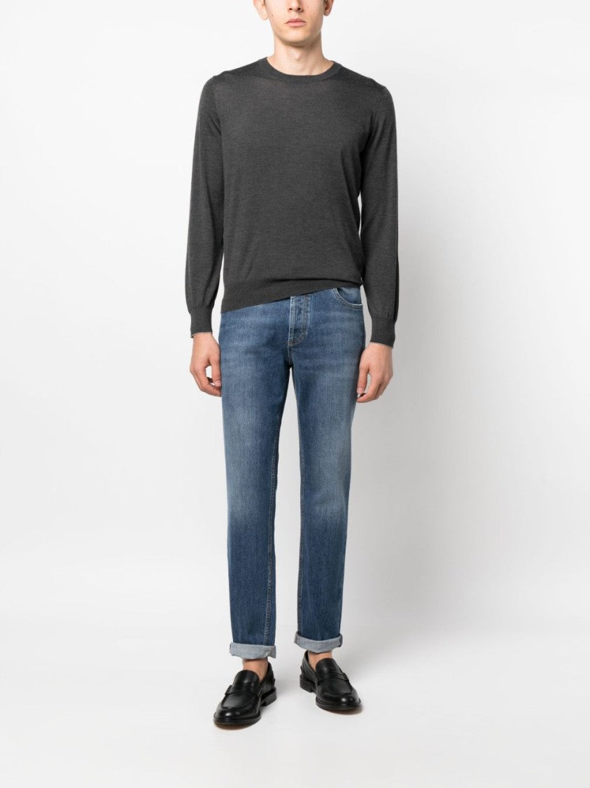 Brunello Cucinelli Mid-Rise Blue Jeans With Classic Five-Pocket Design