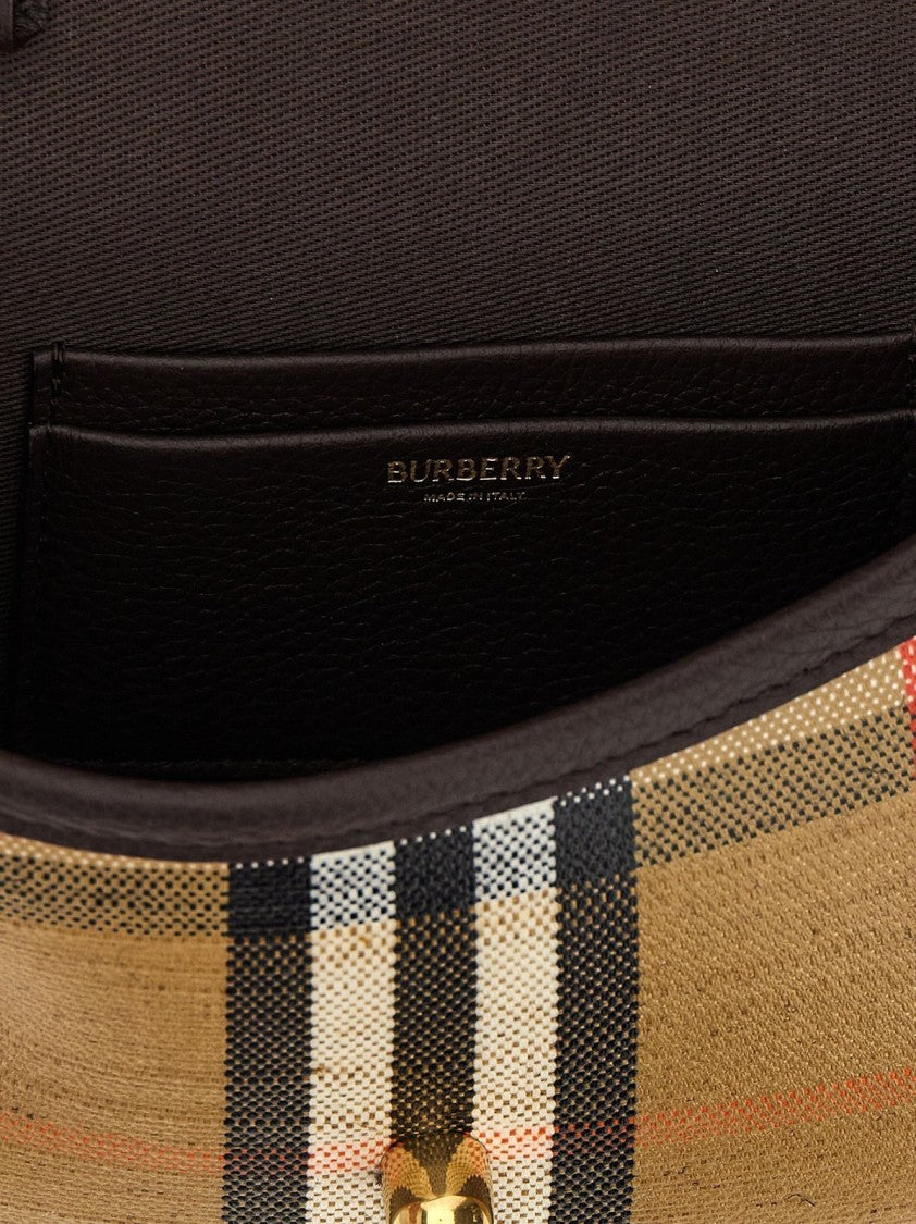 Burberry Beige Bag With Structured Silhouette And Clean Lines