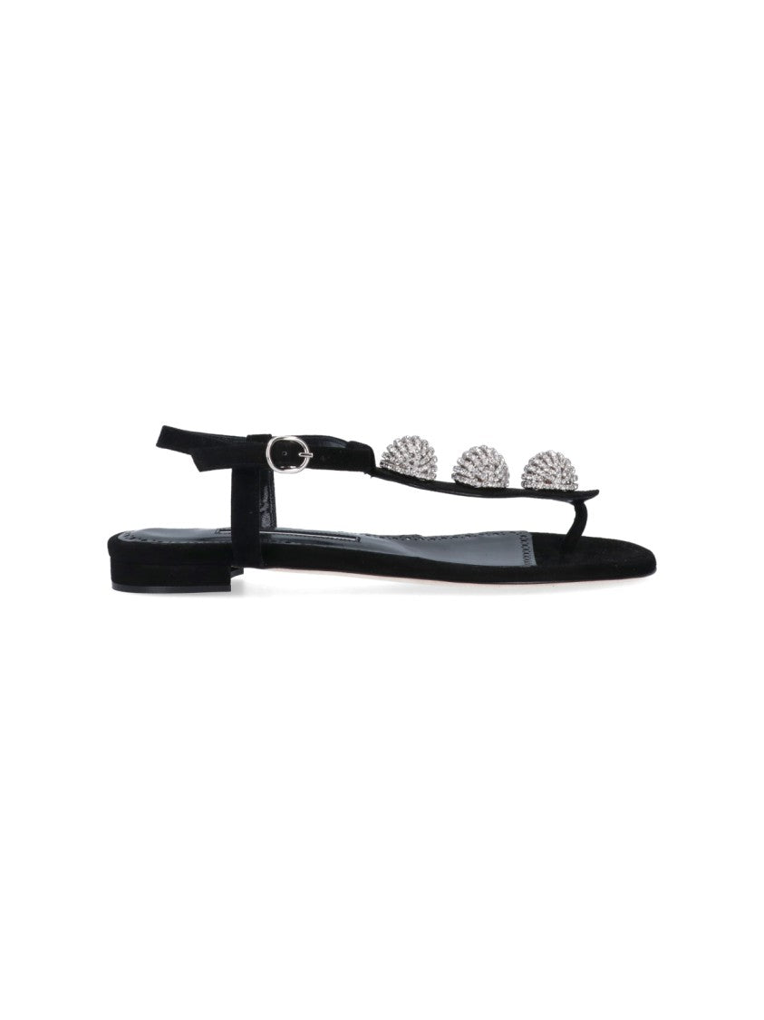 Manolo Blahnik "Hobela" Flip-Flop Sandals