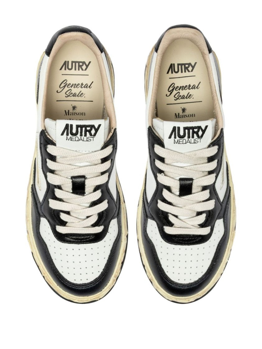 Autry X Maison Mihara Yasuhiro Low-Top Sneakers With Perforated Detailing And Distressed Sole