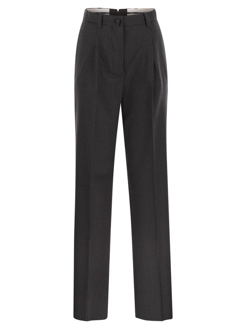 Max Mara Salsa - Straight-Leg Trousers In Virgin Wool
