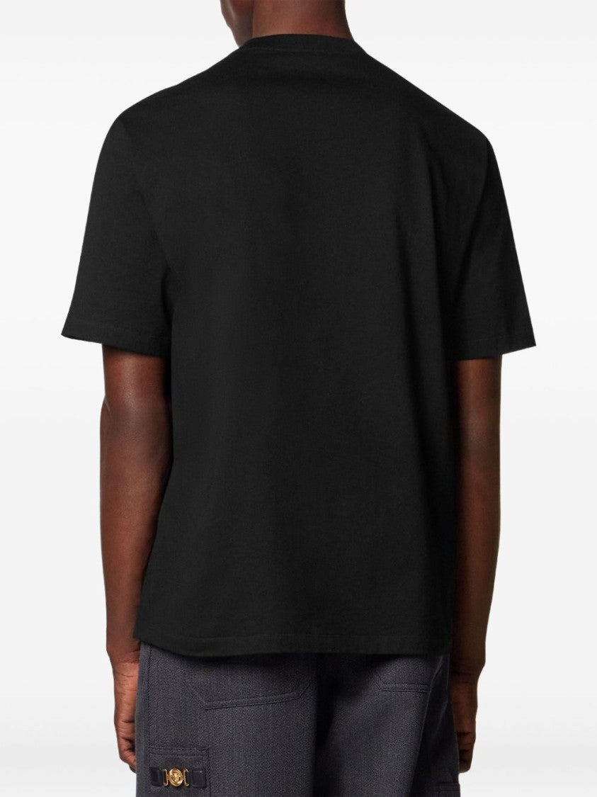 Versace Black T-Shirt With Bold Logo Print