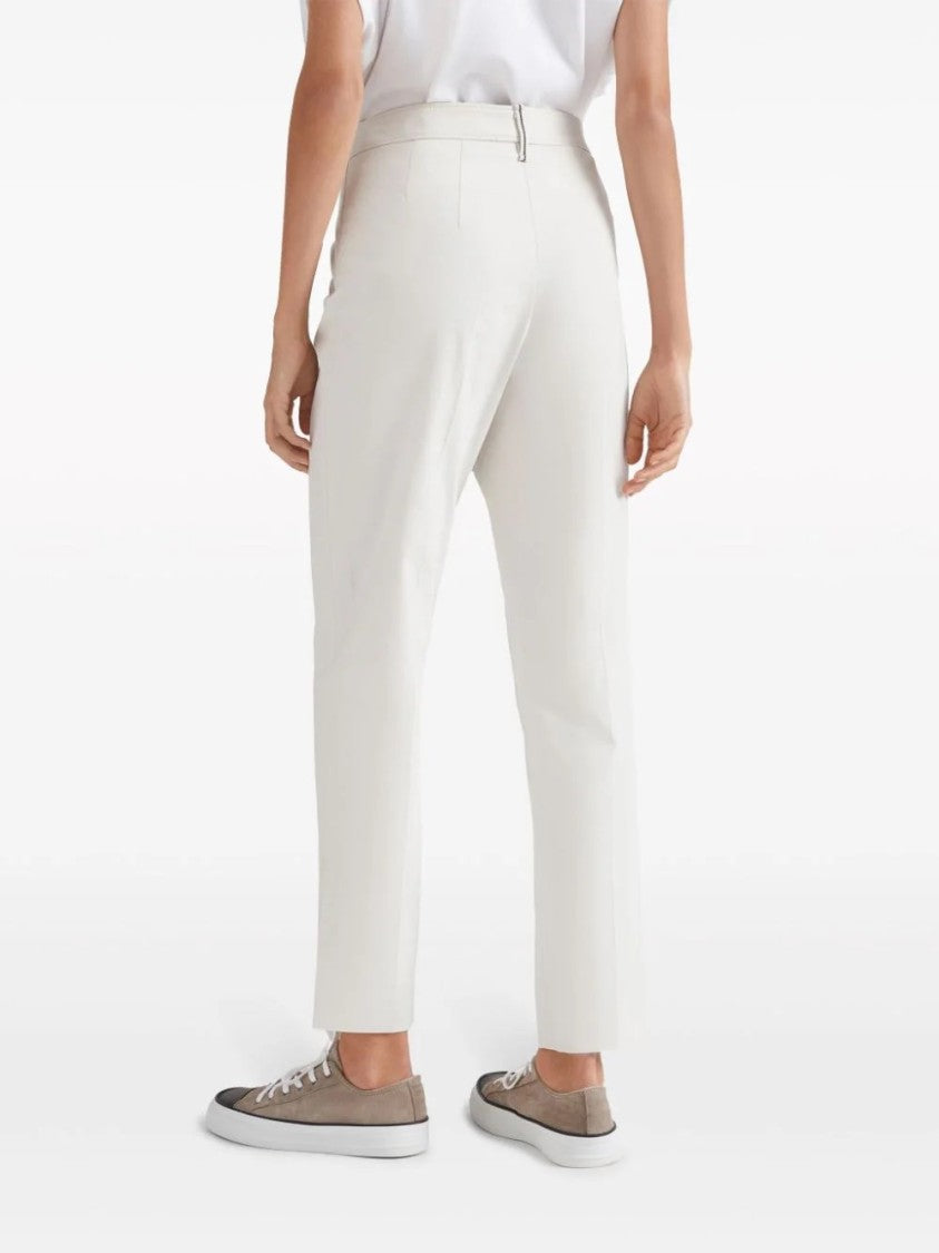 Brunello Cucinelli White Skinny Pants