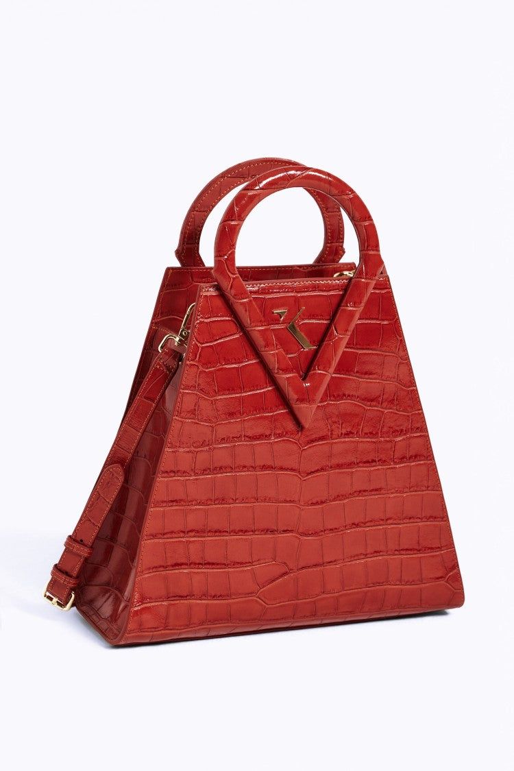 Saiid Kobeisy Crocodile Pattern Structured Bag