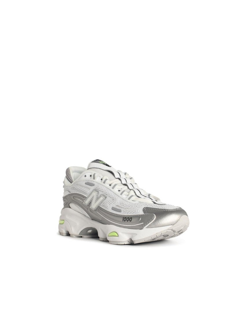 New Balance '1000' White Fabric Blend Sneakers