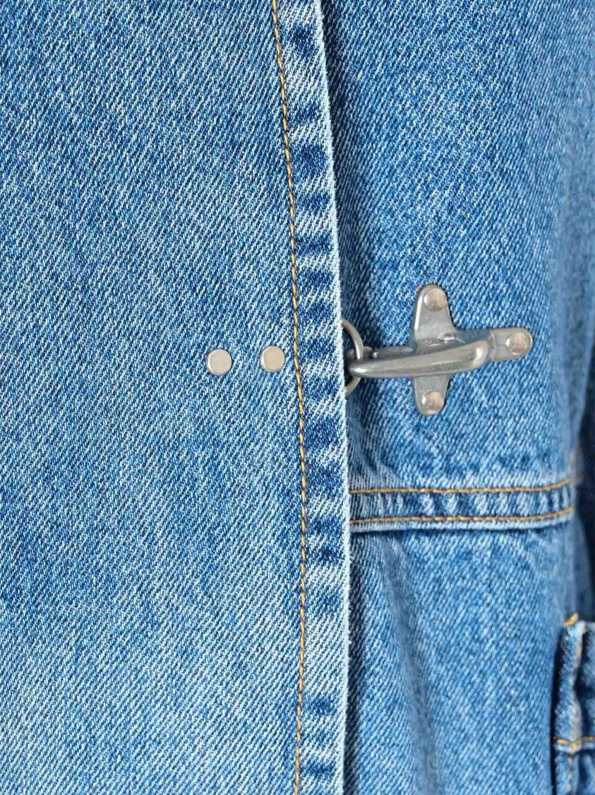 Fay Denim Jacket With Three Metal Clasp