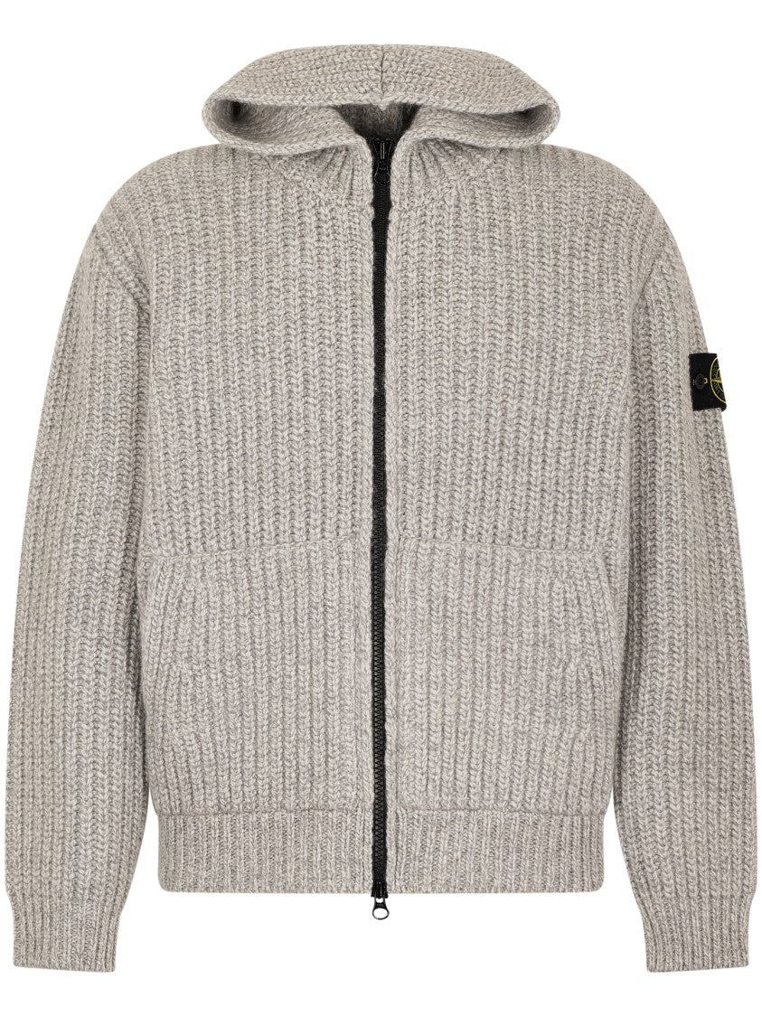 Stone Island Chunky Knit Sweater With Hood