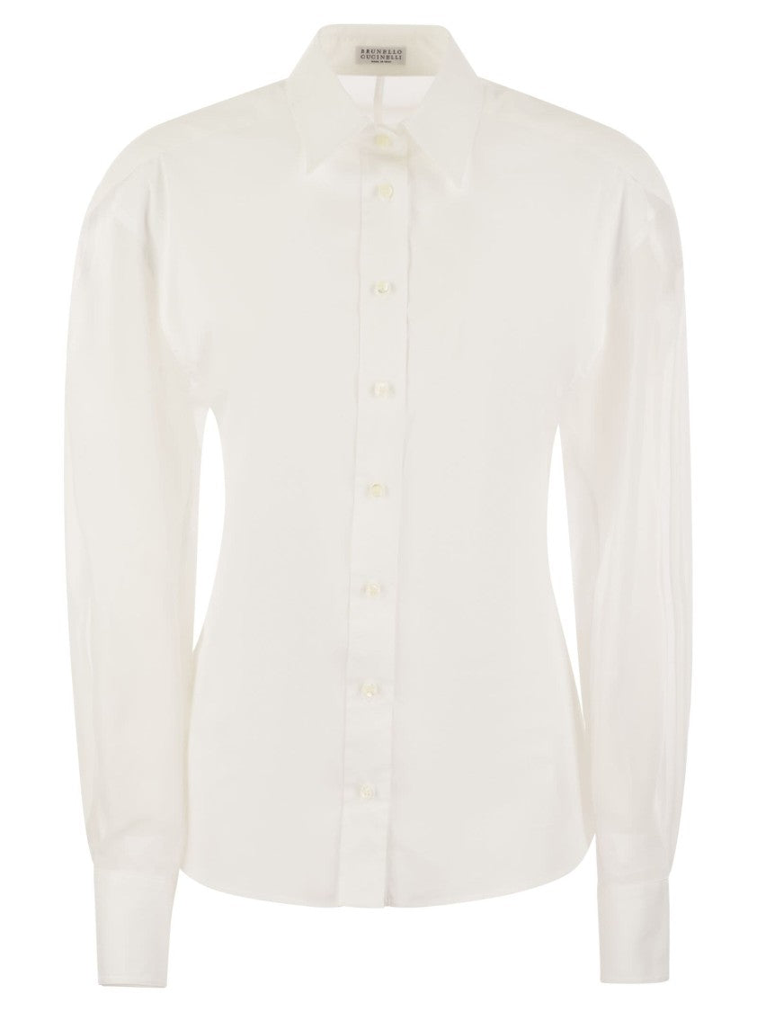 Brunello Cucinelli Stretch Cotton Poplin Shirt