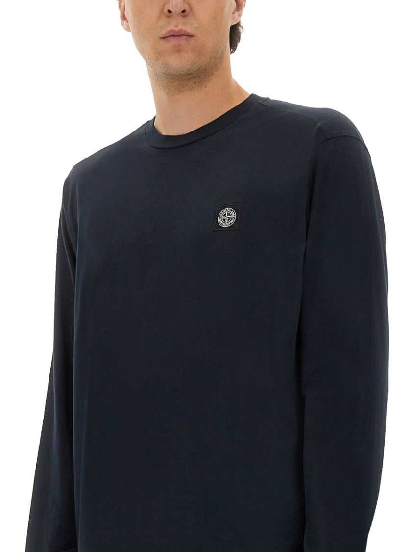 Stone Island Long-Sleeved Cotton Jersey T-Shirt