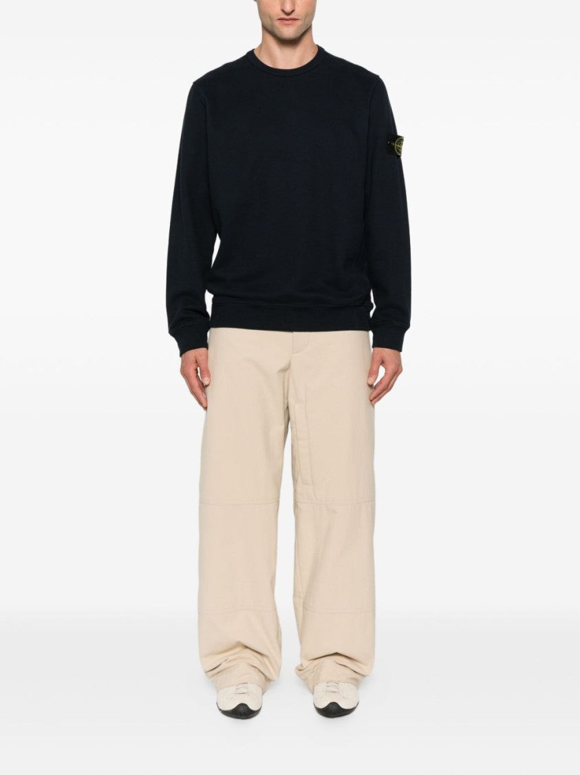 Stone Island Brushed Organic Cotton Fleece Sweatshirt