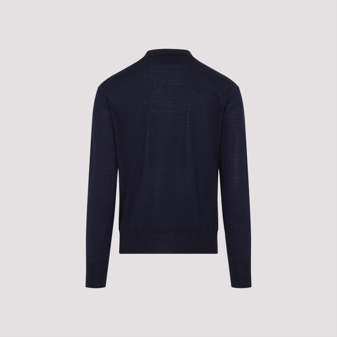 Ami Navy-Blue Wool Tonal Adc Polo