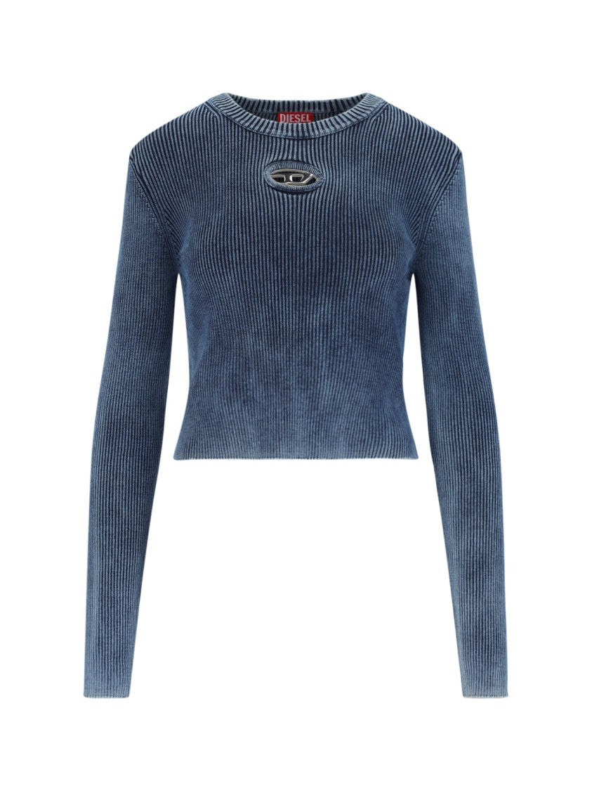 Diesel "M-Anchor-A" Knit Crop Top – Blue