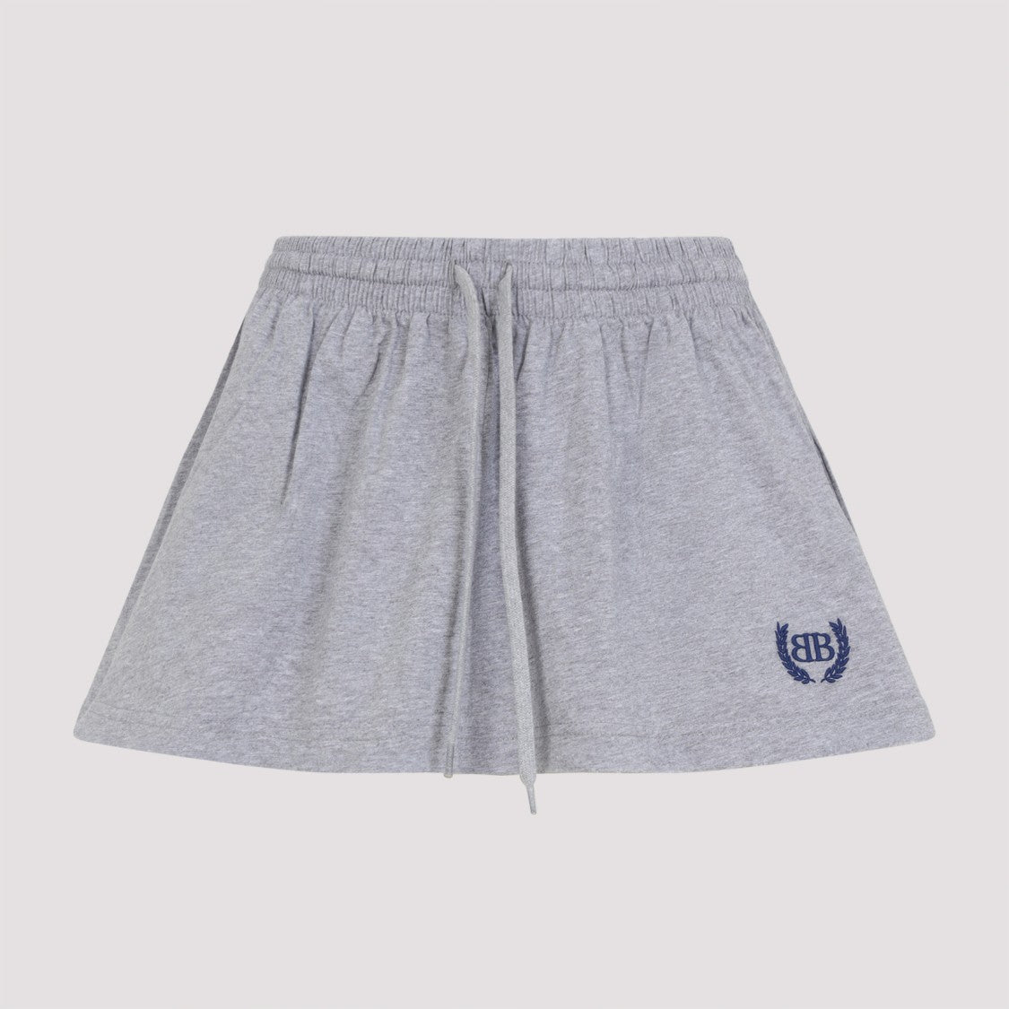 Balenciaga Relaxed Fit Grey Cotton Skirt With Adjustable Waistband