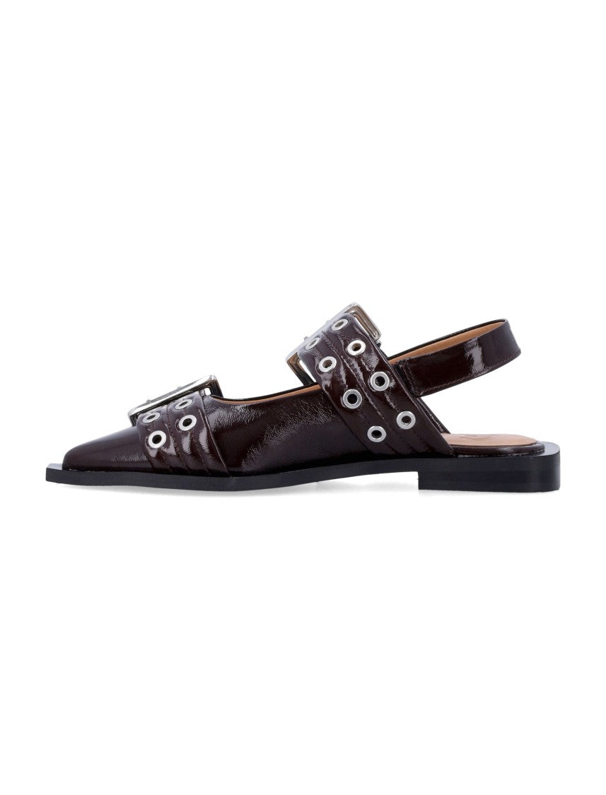 Ganni Feminie Buckle Ballerina