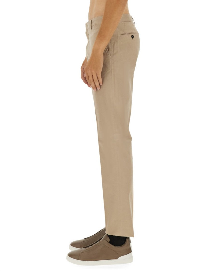 Zegna Straight-Leg Tailored Cotton Pants
