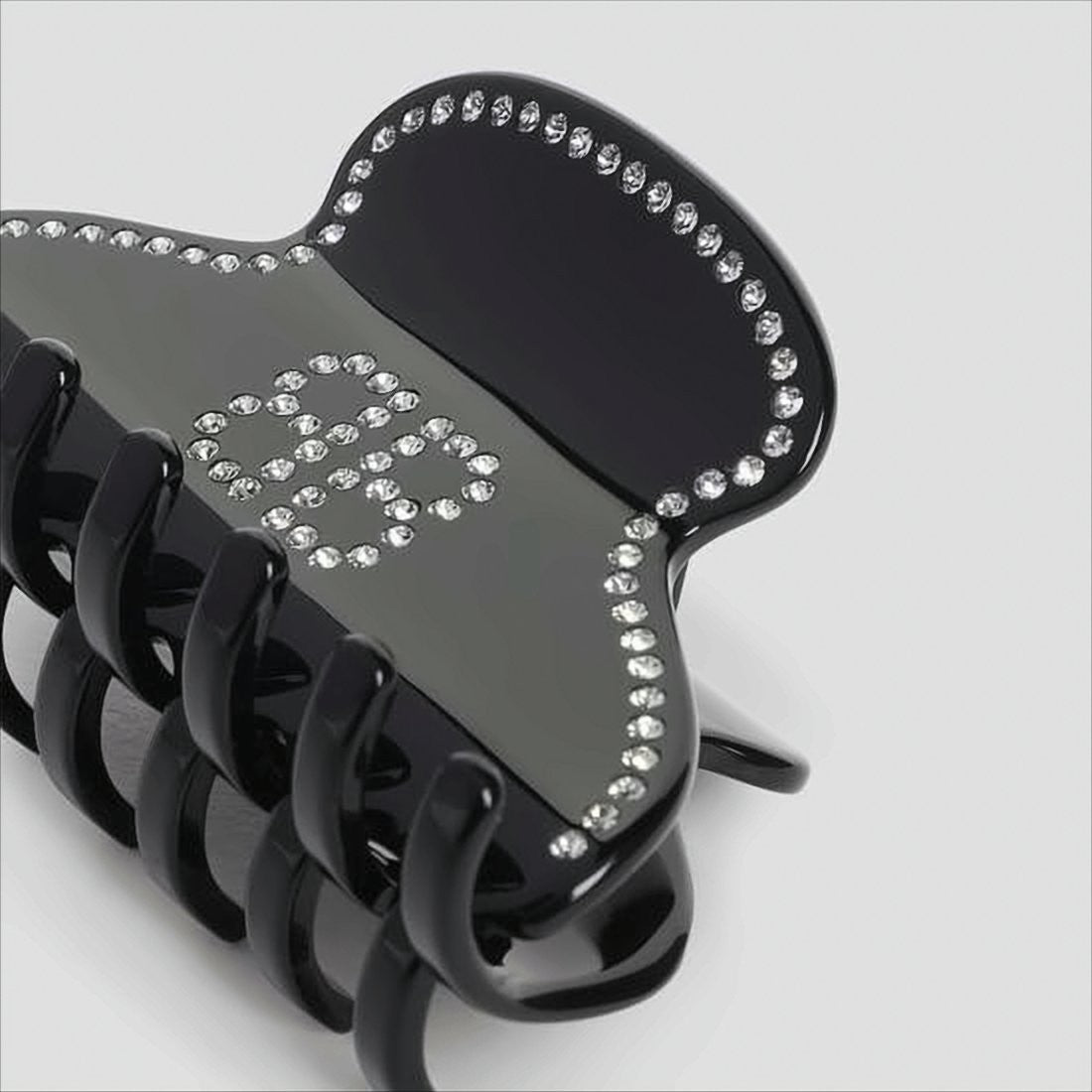 Balenciaga Crystal-Embellished Black Hair Claw Clip