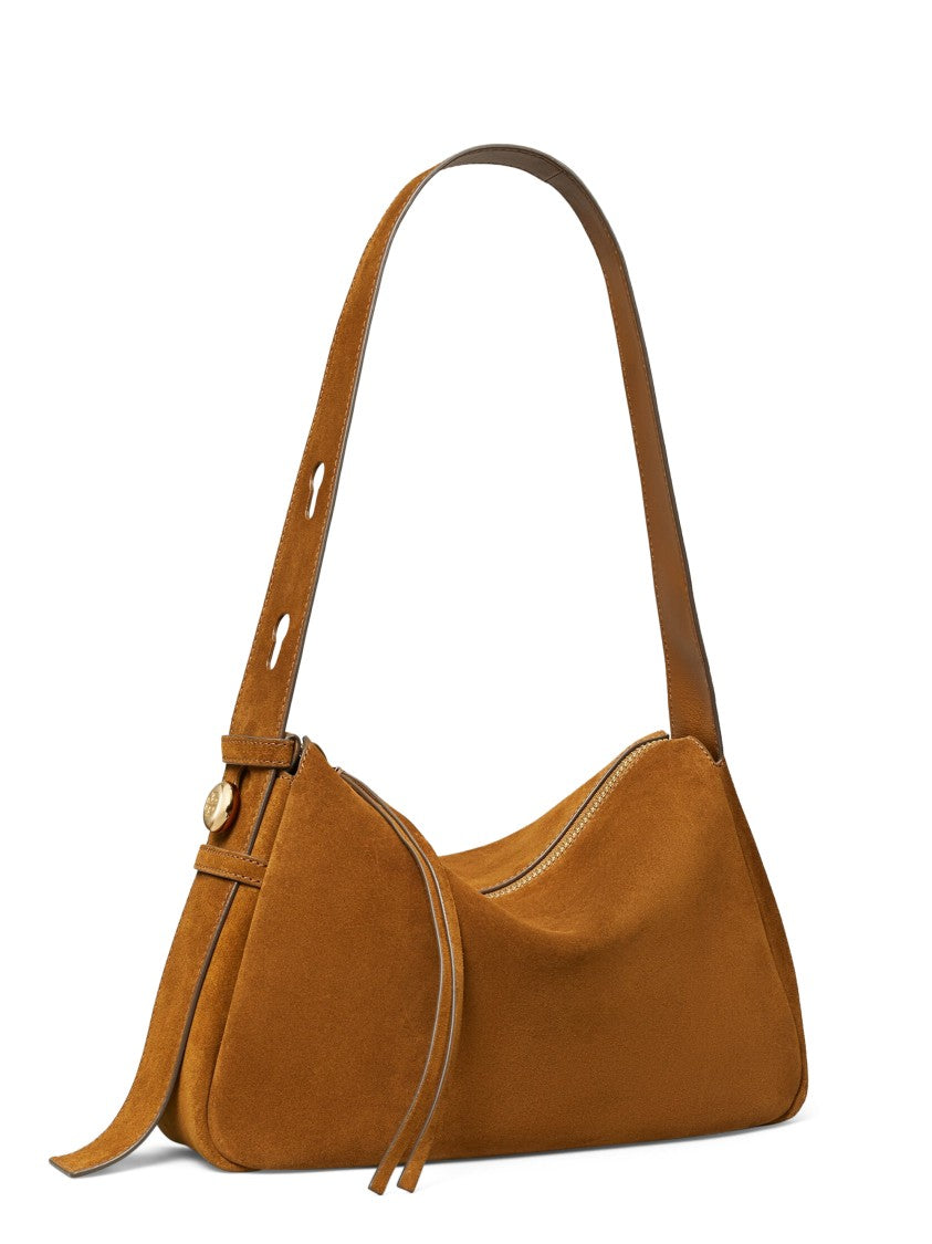 Tory Burch Romy Suede Shoulder Bag With Structured Silhouette