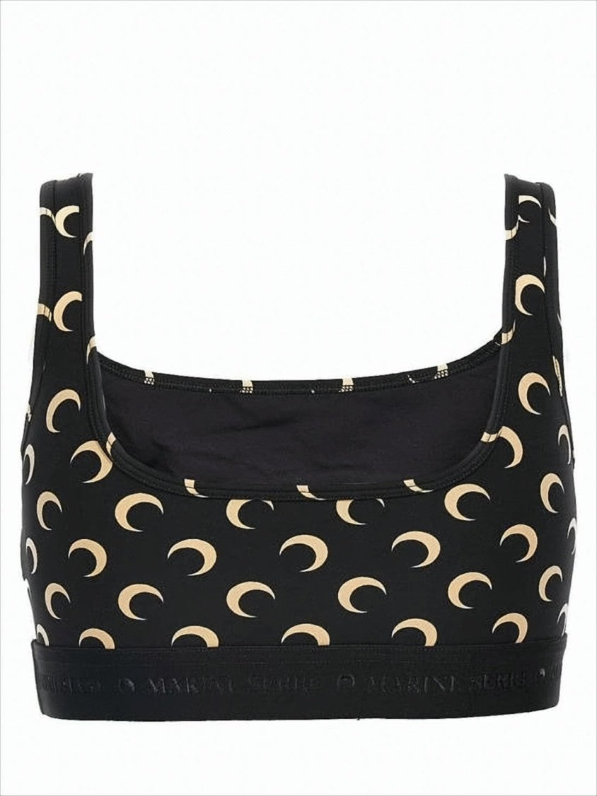 Marine Serre Fitted Underwear Top With Crescent Moon Pattern