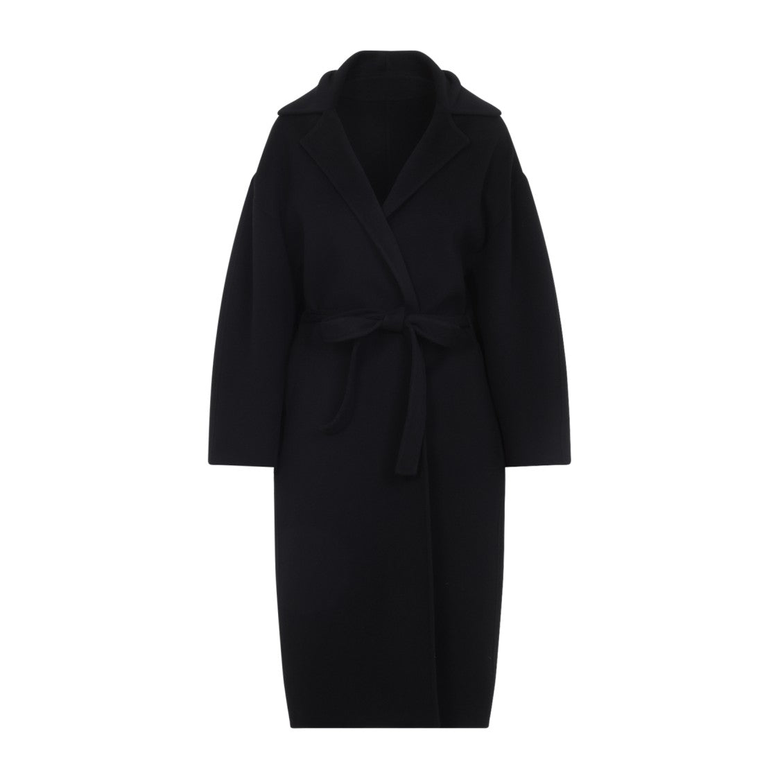 Alberta Ferretti Double Black Wool Coat