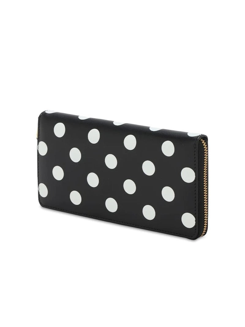 Wallet Cdg Polka Dot Zip Wallet Crafted In Premium Leather