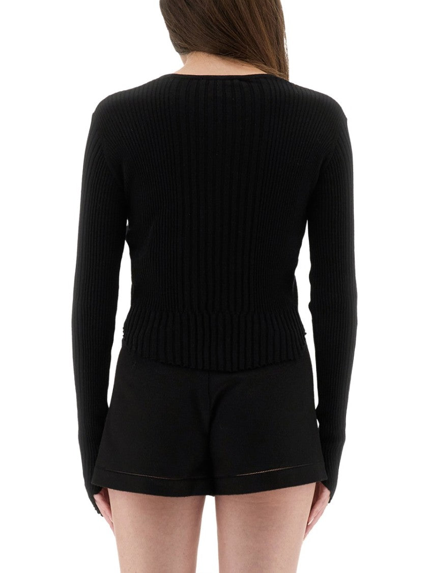 Vivienne Westwood Cropped Knitted Top With Cashmere Blend