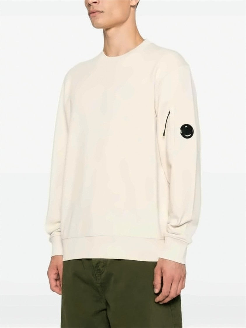 C.P. Company Pistachio Shell Crewneck Sweatshirt With Iconic Branding
