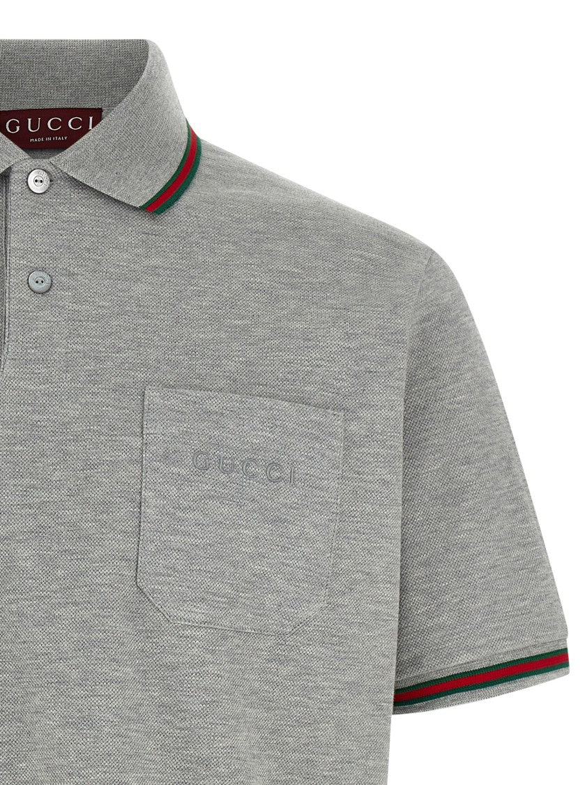 Gucci Web Ribbon' Polo Shirt