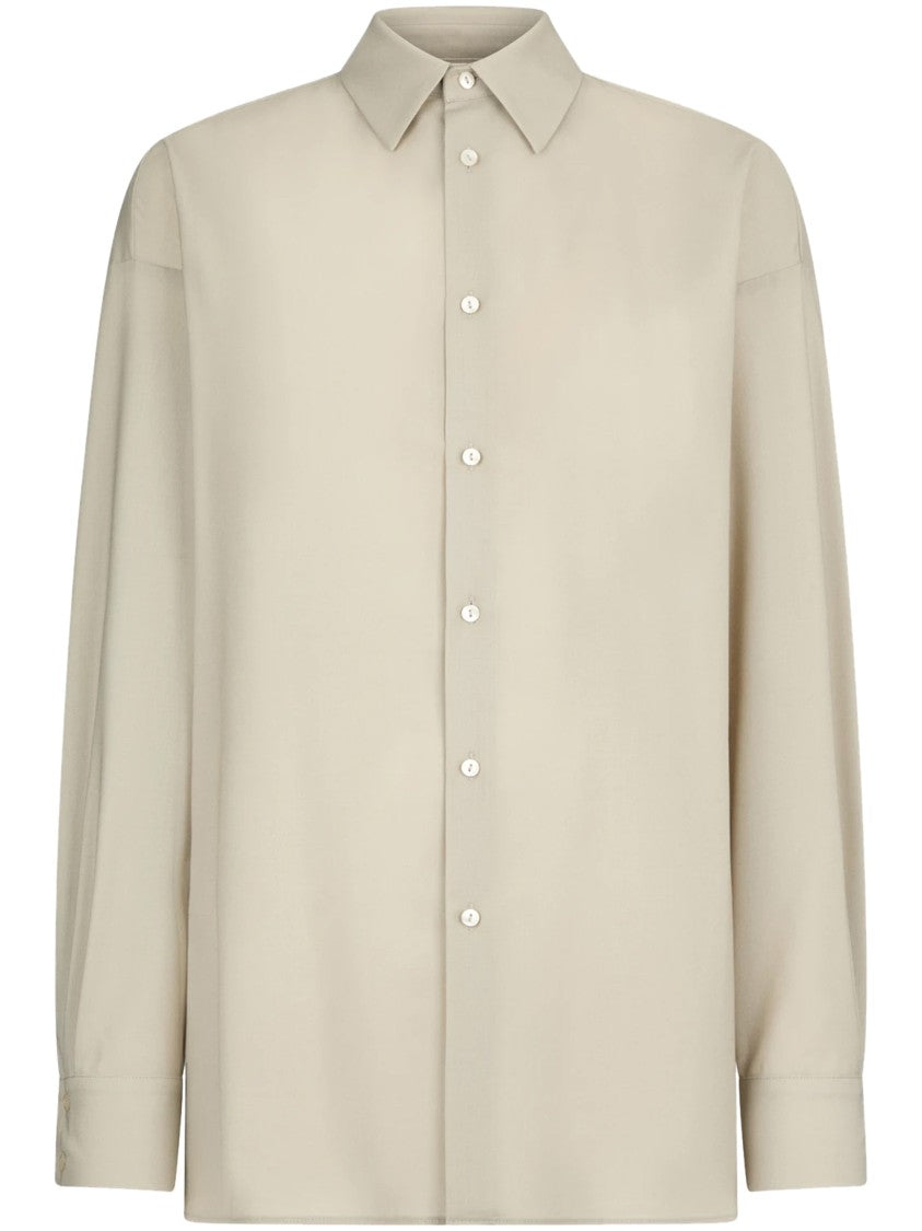 Dondup Tailored Fit Black Shirt With Button-Down Front