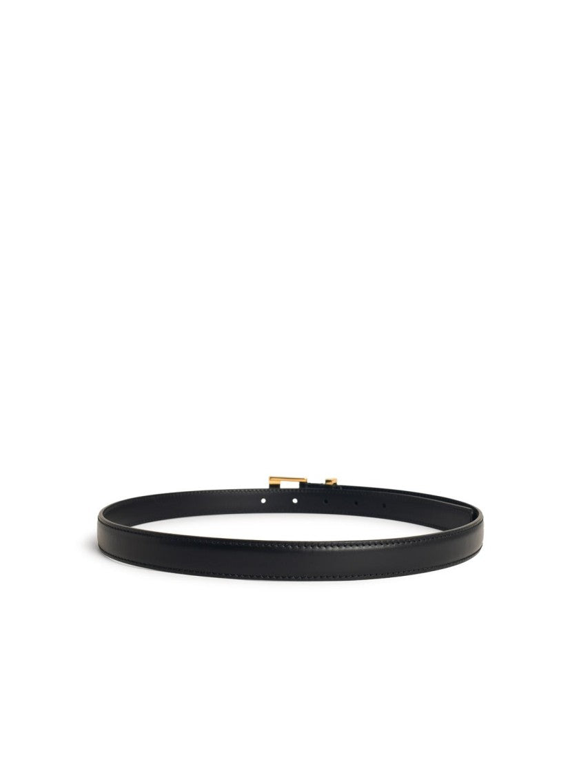 Khaite 'Manhattan' Black Leather Belt