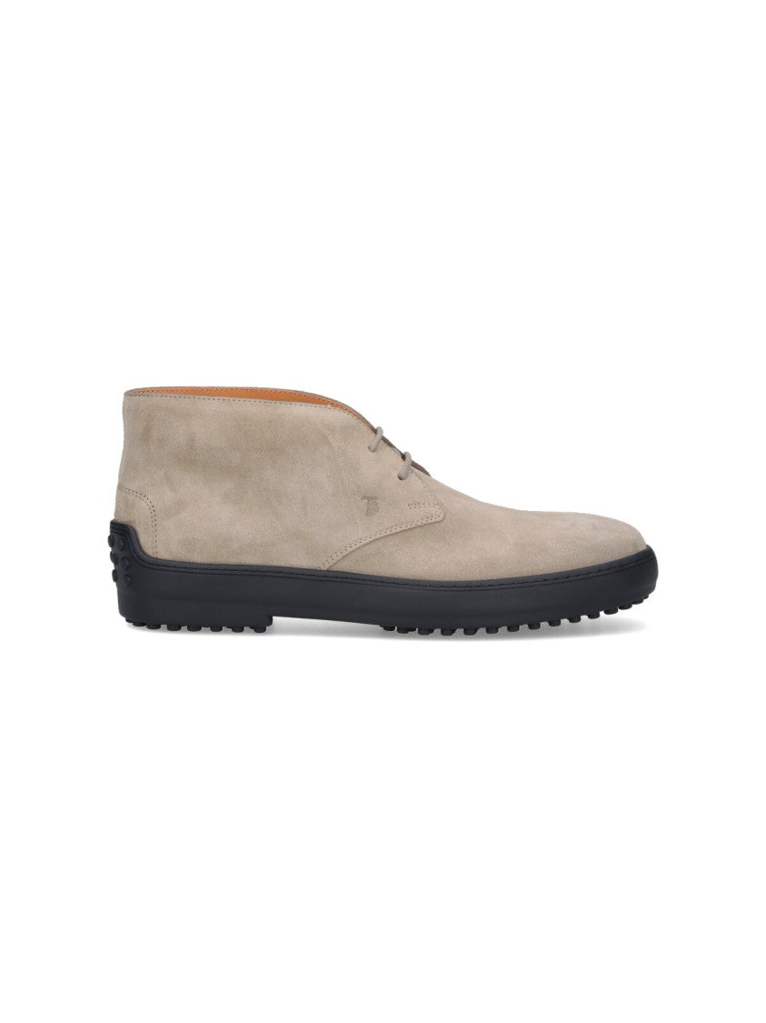 Tod's Suede Ankle Boots – Taupe