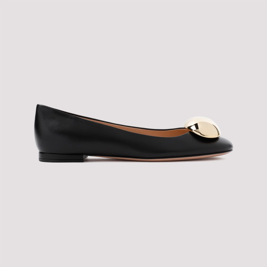 Gianvito Rossi Black Nappa Leather Ballerina