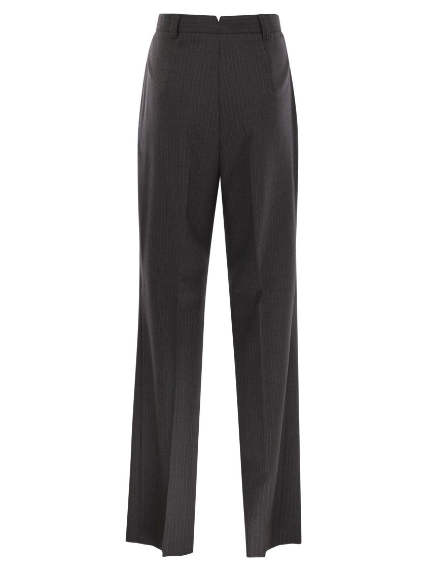 Max Mara Salsa - Straight-Leg Trousers In Virgin Wool