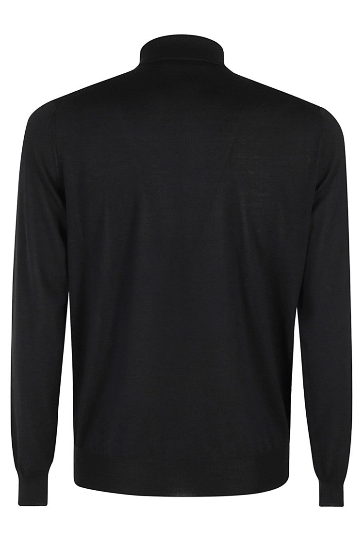 Filippo De Laurentis Fitted Long-Sleeve Polo In Superfine Merino Wool