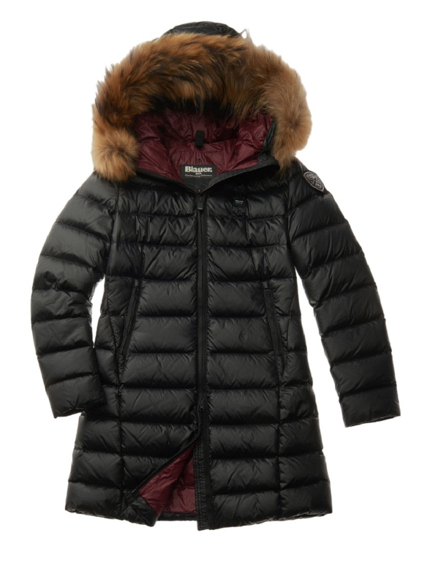 Blauer Long Water-Repellent Quilted Down Jacket