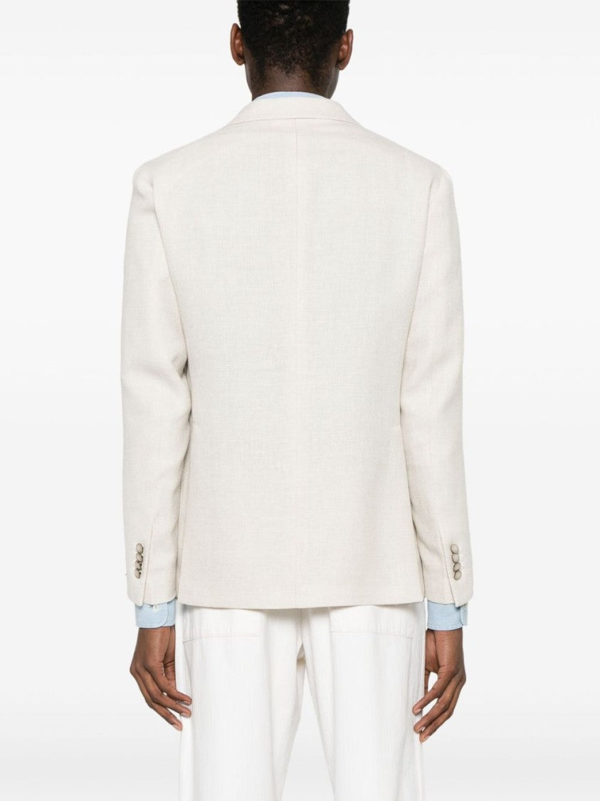 Tagliatore Light Beige Button-Front Montecarlo Jacket