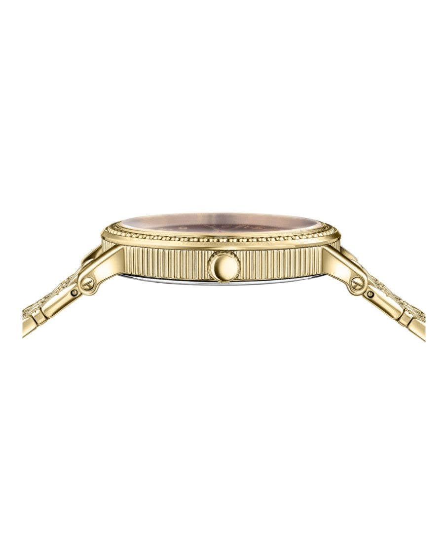 Versace Versace V-Dollar Bracelet Watch With Red Guilloche Dial