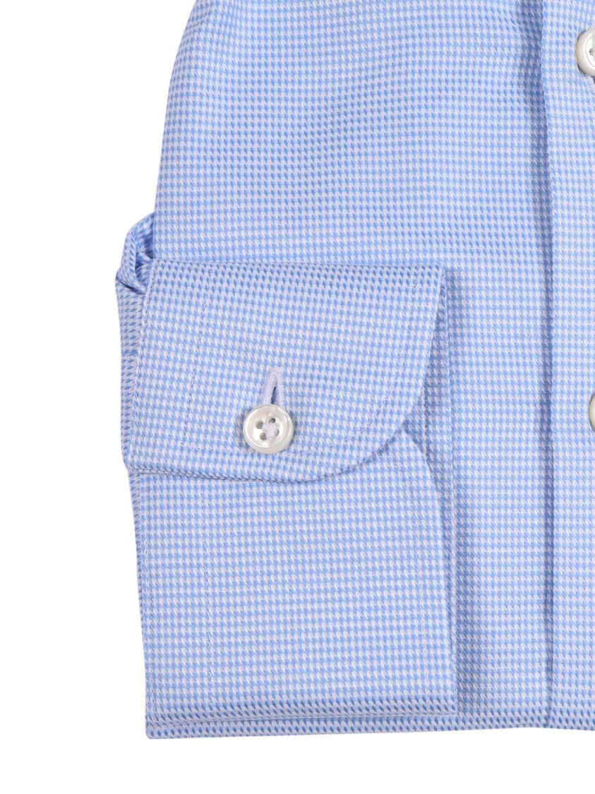 Sonrisa Light Blue Micro-Check Formal Shirt