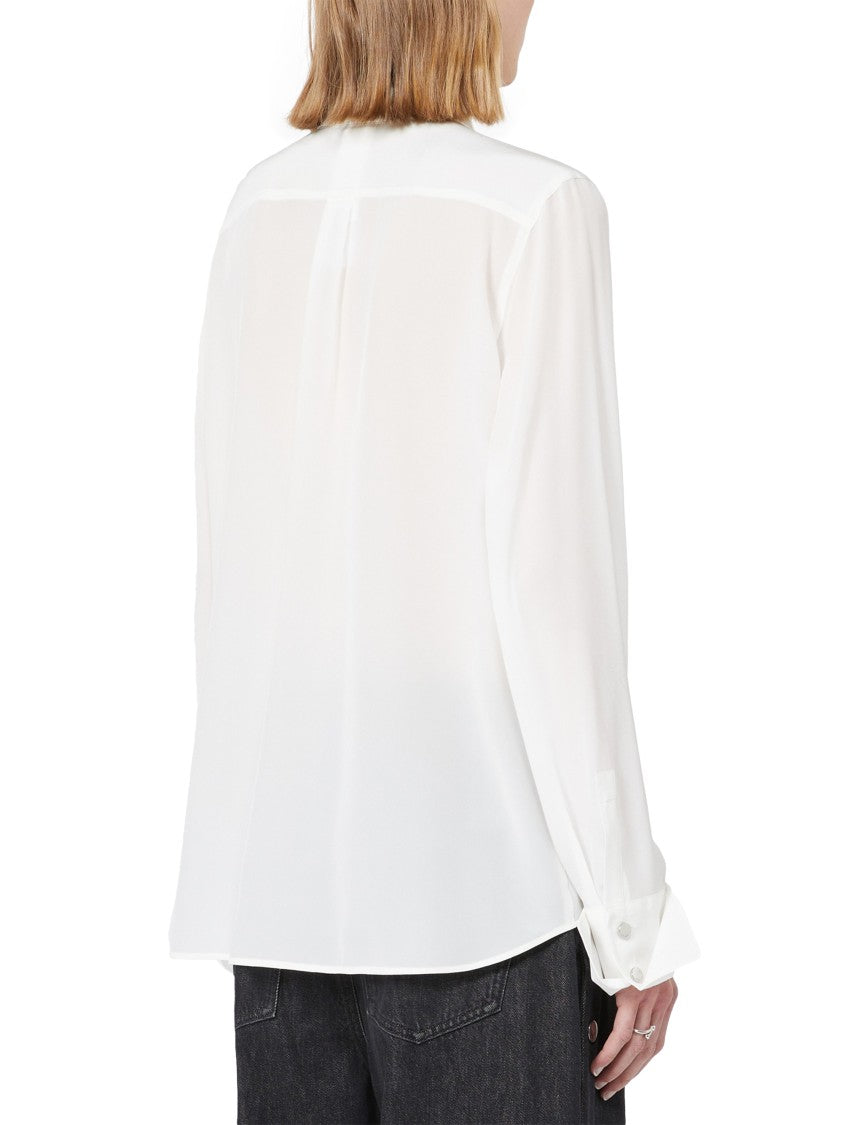 Max Mara Silk White Shirt With Classic Design
