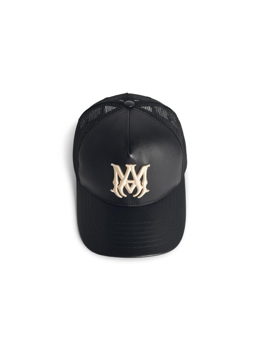 Amiri Black Leather Cap