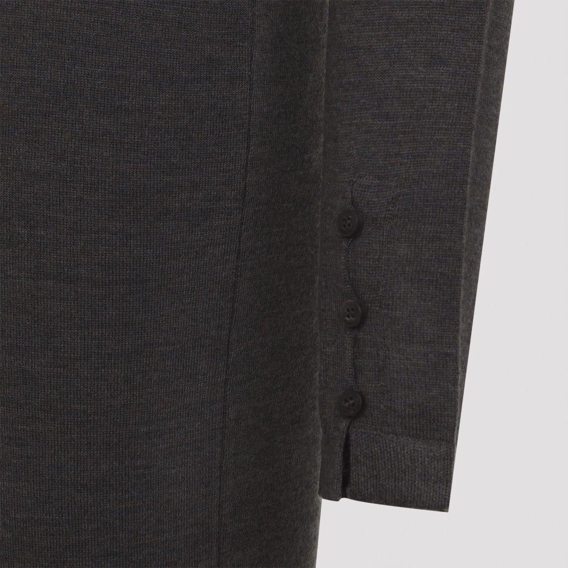 Jacquemus Long Fitted Merino Wool Blend Dress