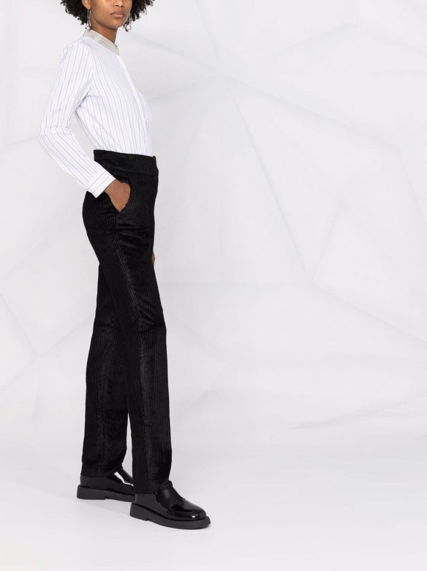 Fabiana Filippi Slim Fit Black Striped Trousers