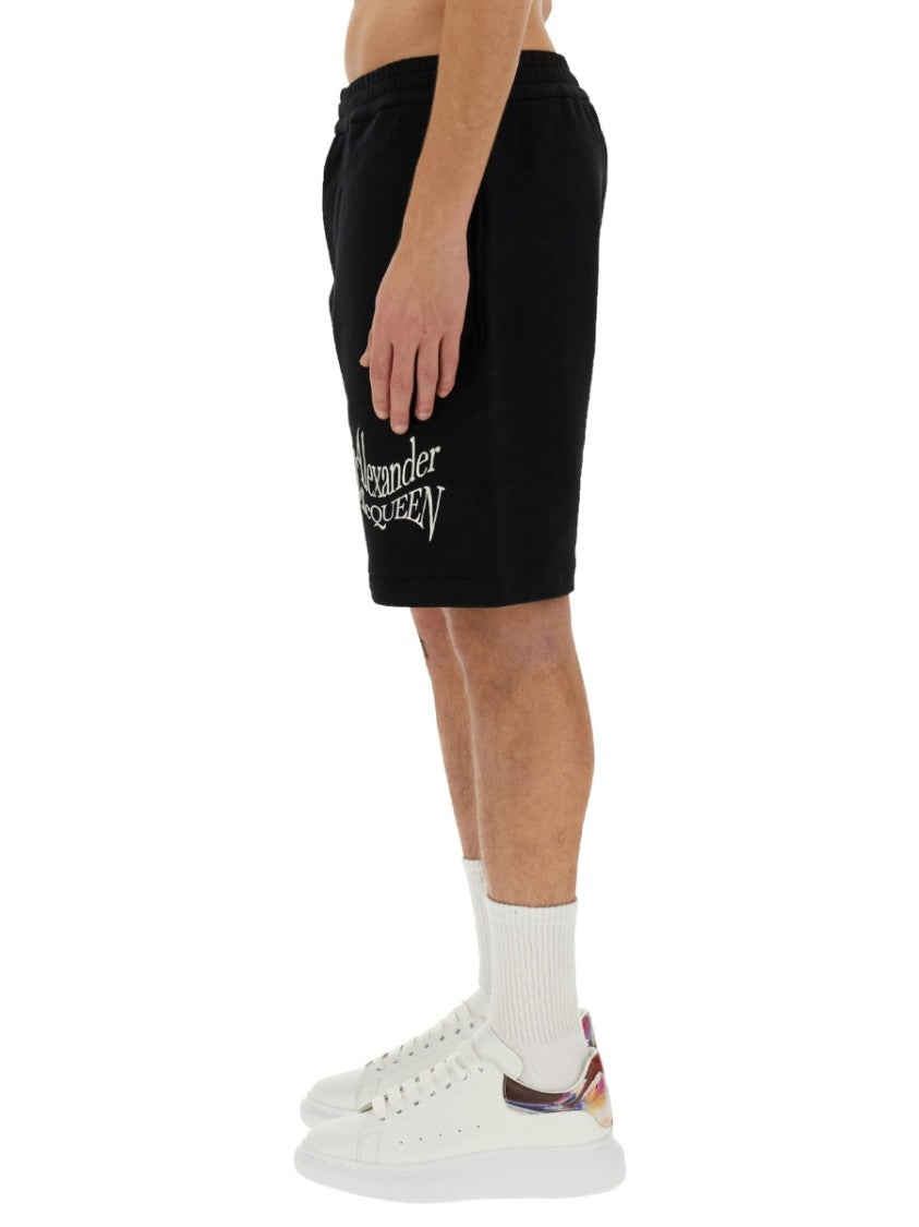 Alexander Mcqueen Bermuda With Logo