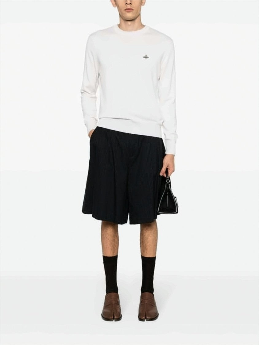 Vivienne Westwood Lightweight Cotton-Cashmere Blend Sweater With Embroidered Emblem