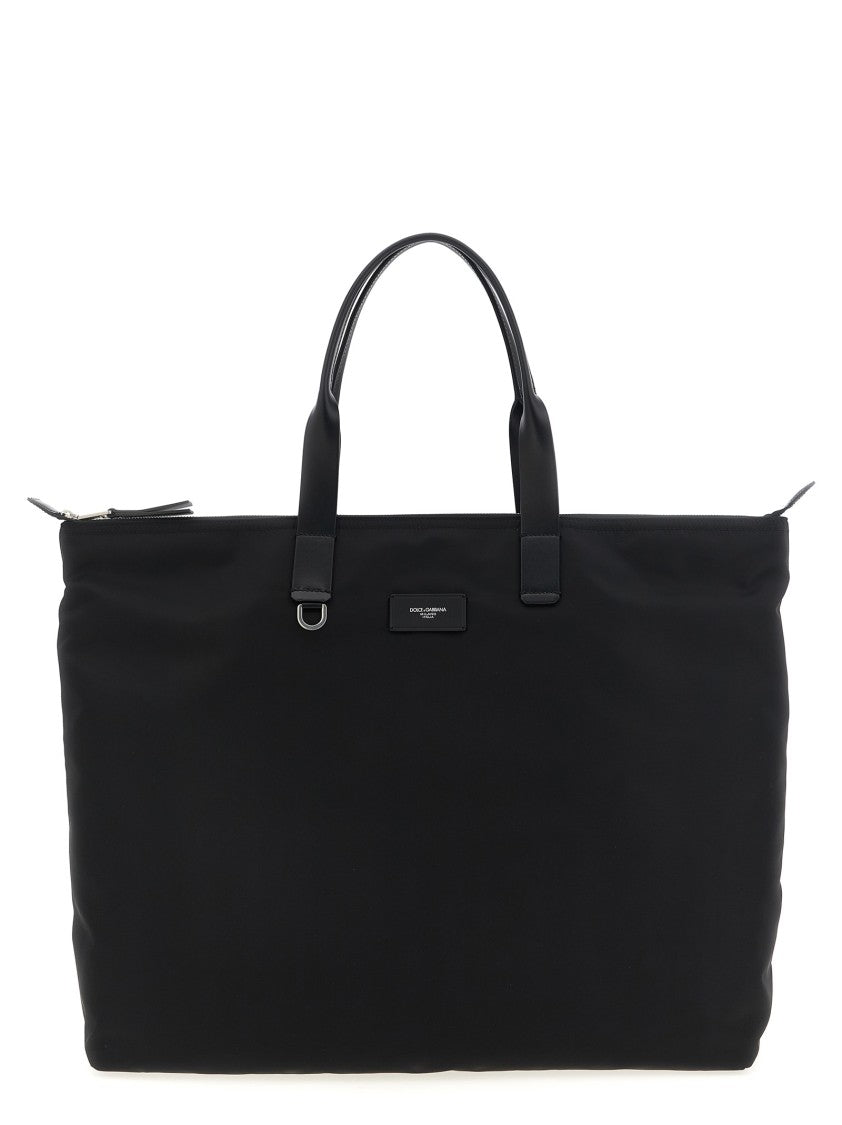 Dolce & Gabbana Big Logo Patch Shopping Bag