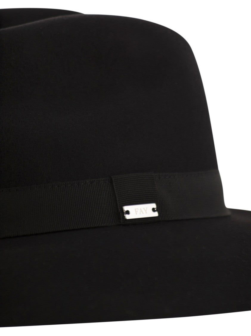 Fay Wide-Brimmed Wool Felt Hat