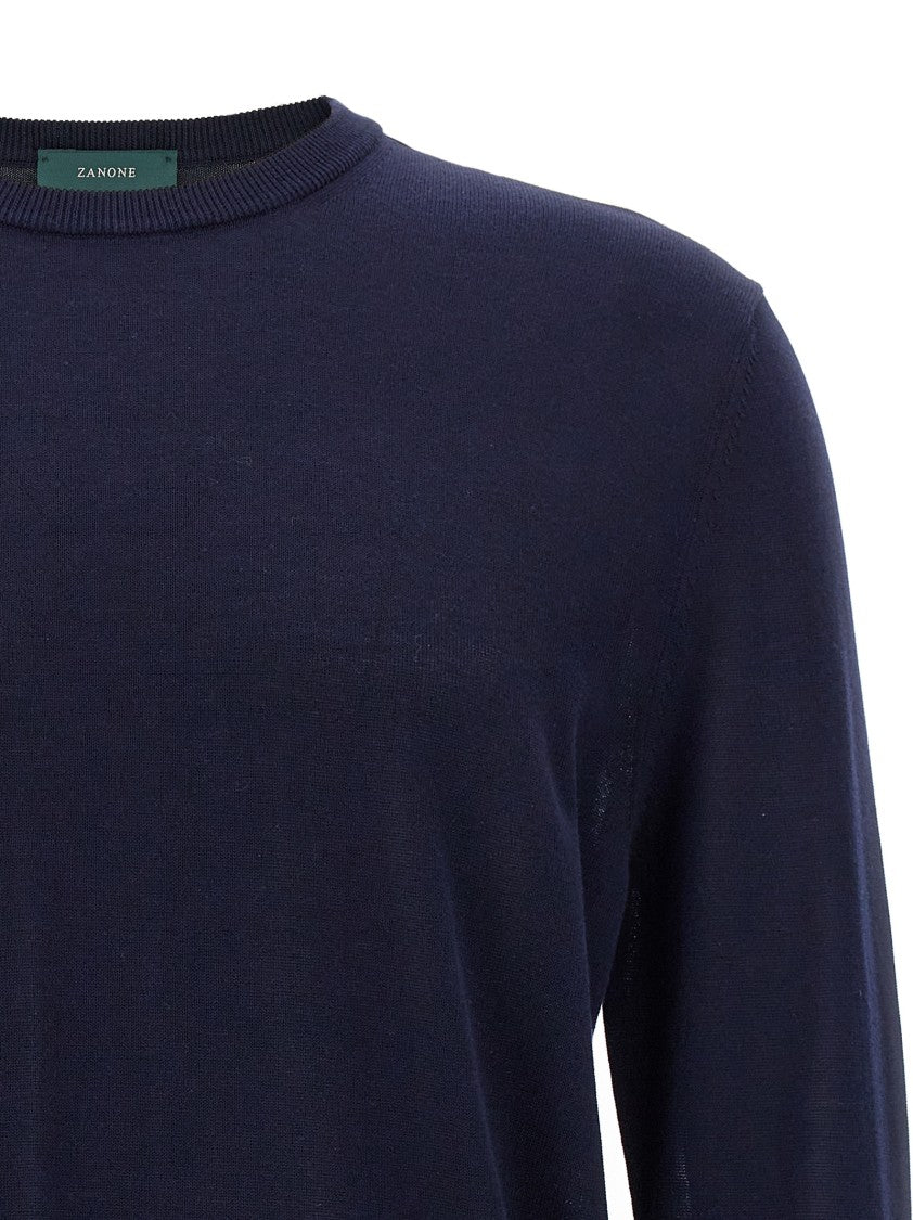 Zanone Lightweight Cotton Sweater With Crew Neck